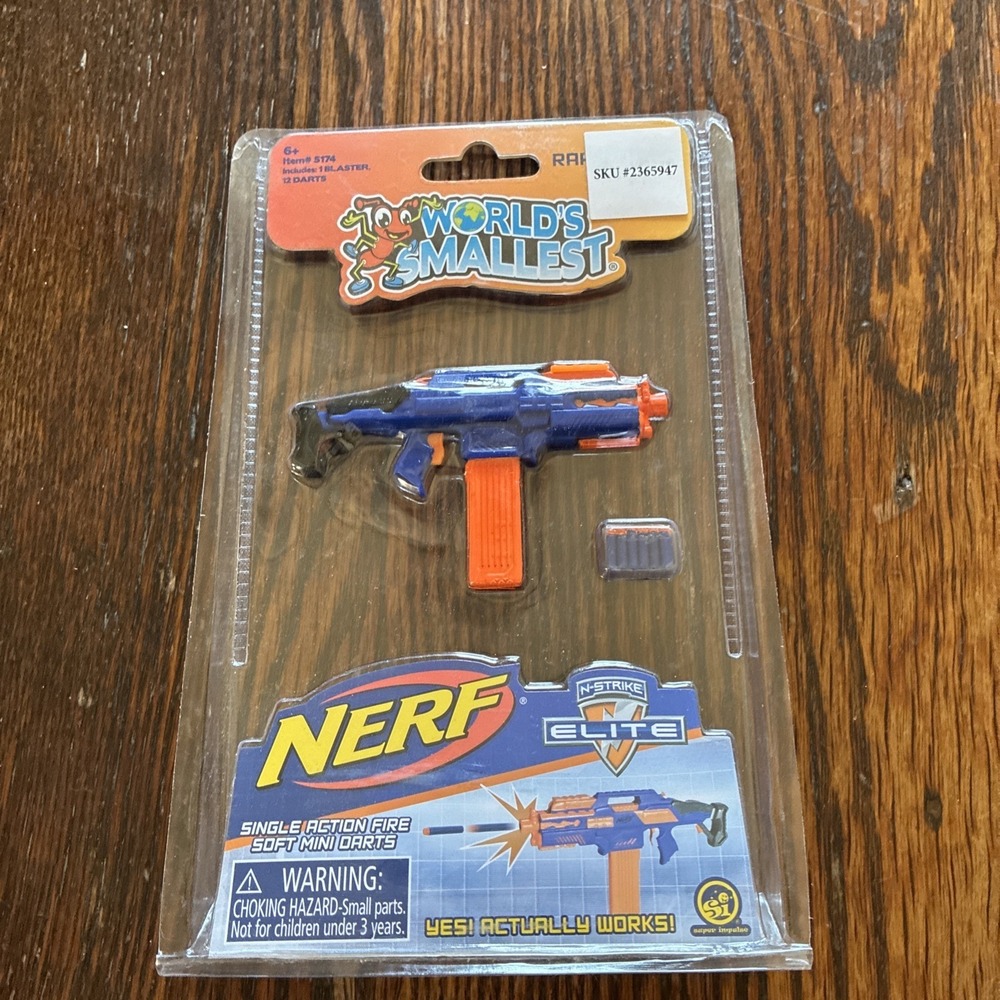 World's Smallest Nerf RapidStrike CS-18 Mini Blaster N-Strike Elite Toy New